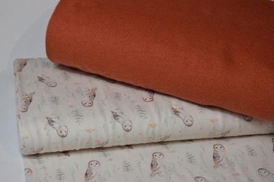Jersey Eulen | natur | weiß